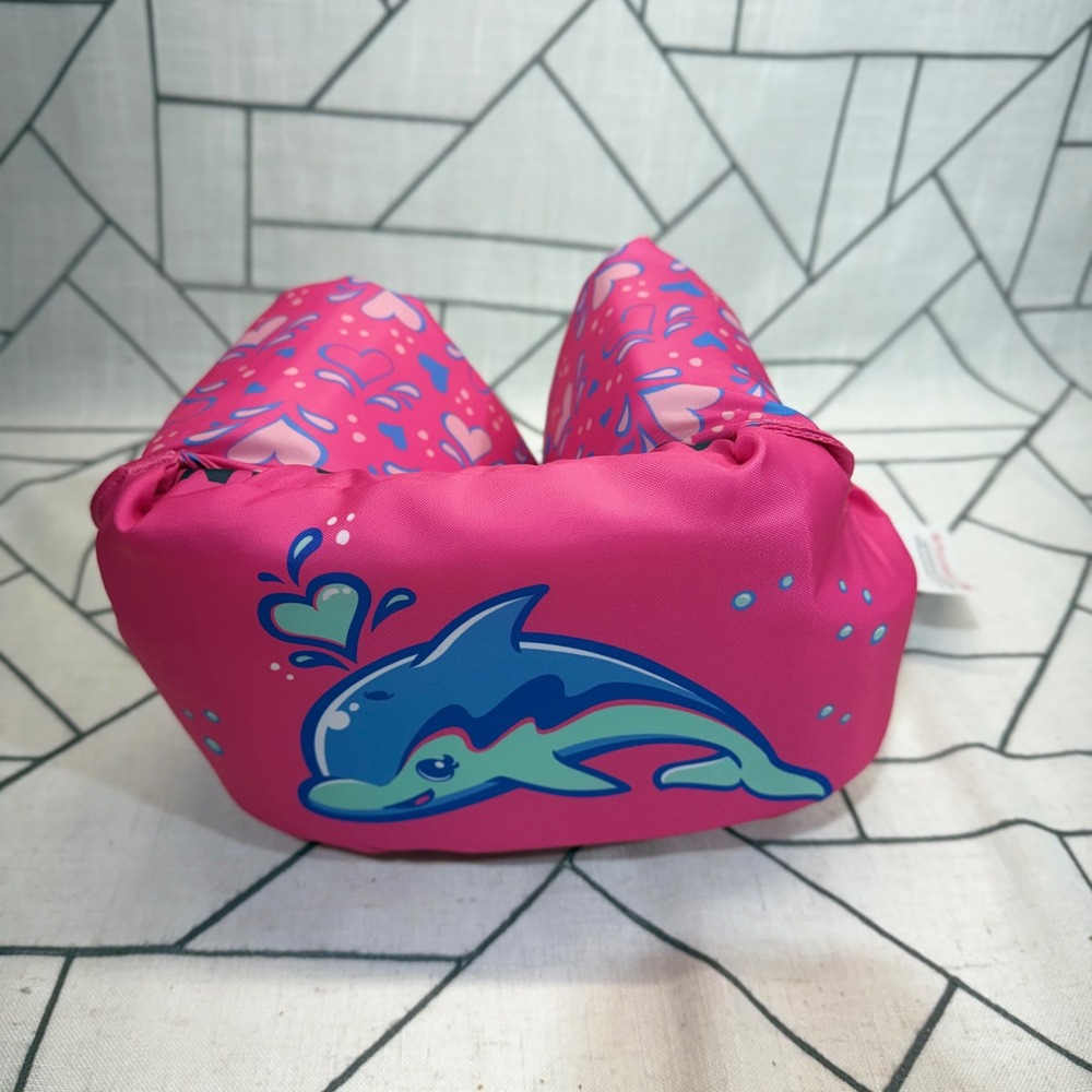 Bestway Puddle Jumper Child Life Vest 33-55 lbs Pink Dolphin Hearts PFD